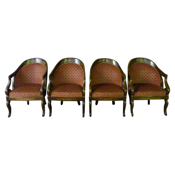 Suite De Quatre Fauteuils époque Charles X