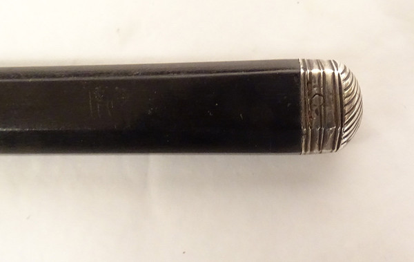 2 Reisemesser aus Silber, Stahl und Ebenholz, Cutler Baker, 18. Galuchat-Koffer