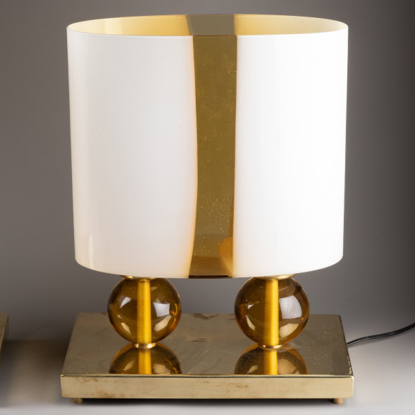 Paire De Lampes En Verre Murano, Design Italien XXe Siècle