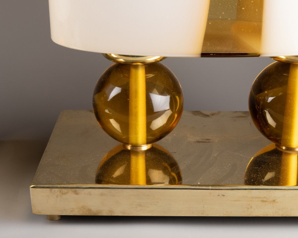 Paire De Lampes En Verre Murano, Design Italien XXe Siècle