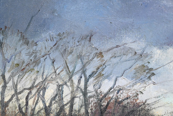 Grand Tableau « Château de Gros Bois », signé A.Mémin – 1954