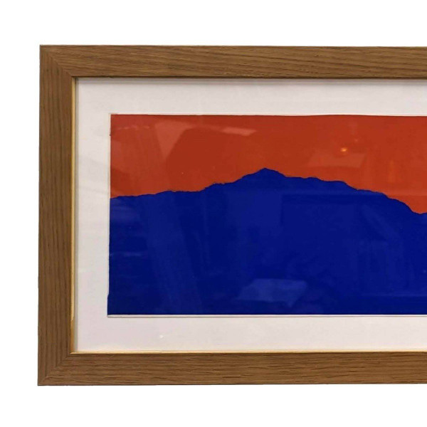 Lithograph Framed By H Pons Viallat, Wife Of Claude Viallat Dimension 31x120 Cm.