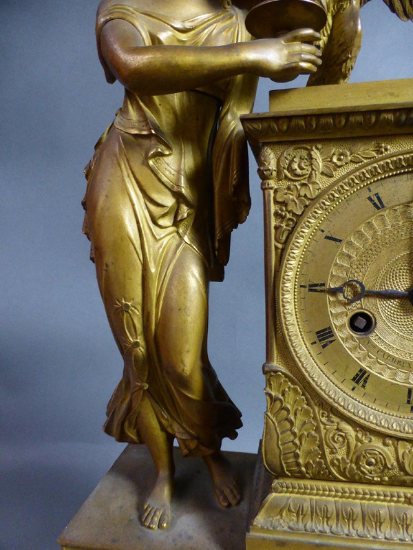 Empire Pendulum In Gilt Bronze