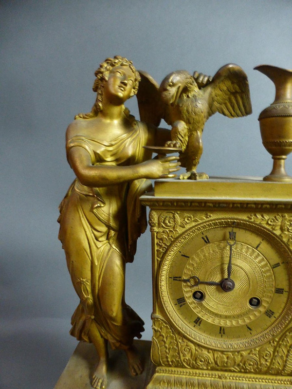 Empire Pendulum In Gilt Bronze