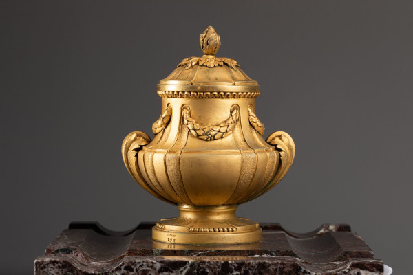 Encrier, Bronze Doré Et Marbre. Fonderie Susse Frères, XIXe Siècle