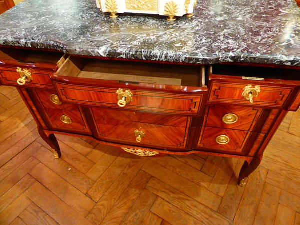 Commode Marqueterie Estampille De Birckle