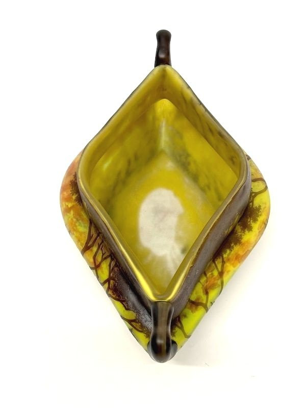 Daum Nancy Art Nouveau Bowl "Lake Landscape"