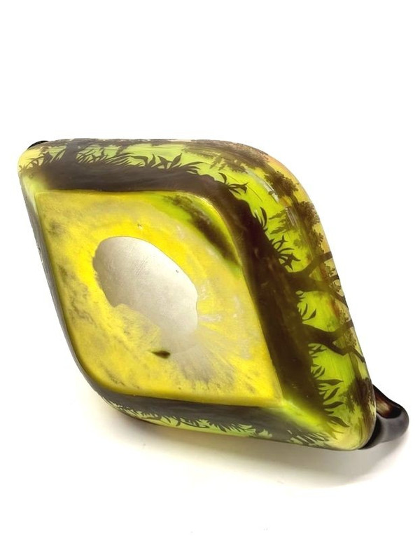 Daum Nancy Art Nouveau Bowl "Lake Landscape"