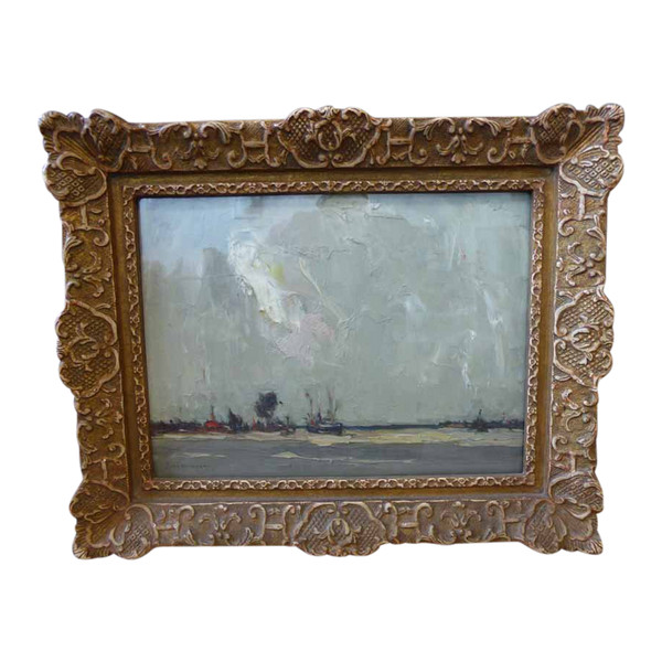 Marine Painting Signed John Michaux (1876-1956)