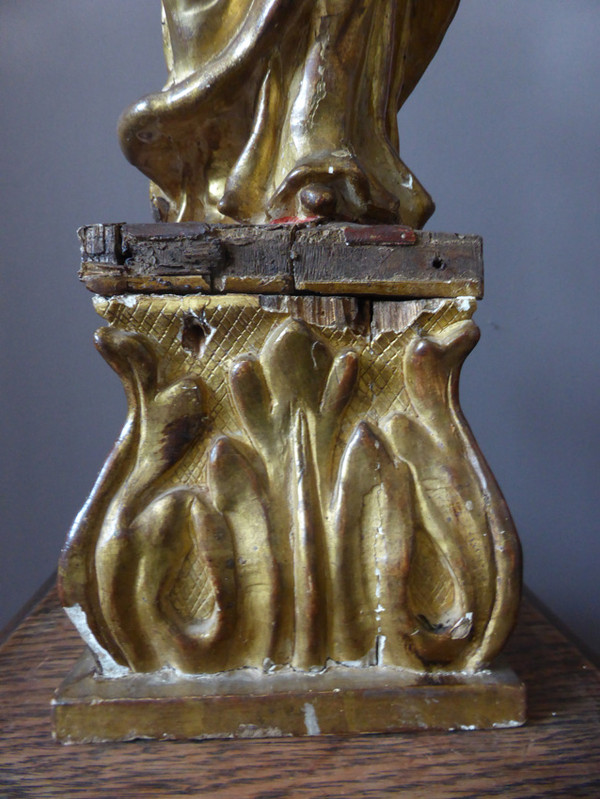 Virgin and Child, Polychrome Wood, XVIIth Century, Italy