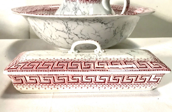 Set da toilette in terracotta Keller e Guérin del XIX secolo