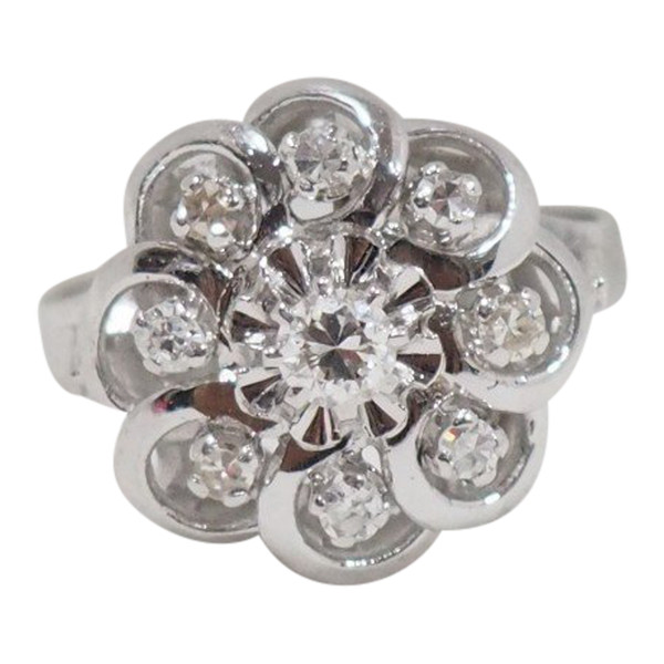 Anello Entourage In Oro Bianco E Diamanti
