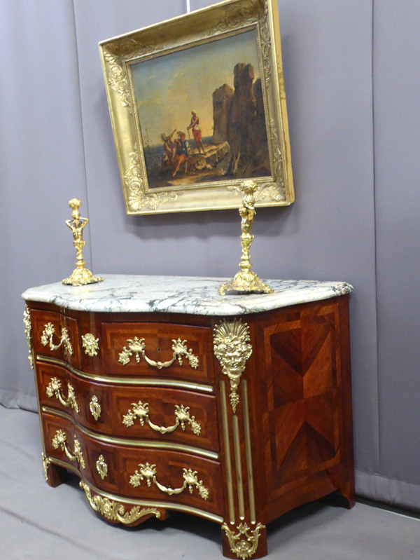 Commode En Marqueterie Style Régence