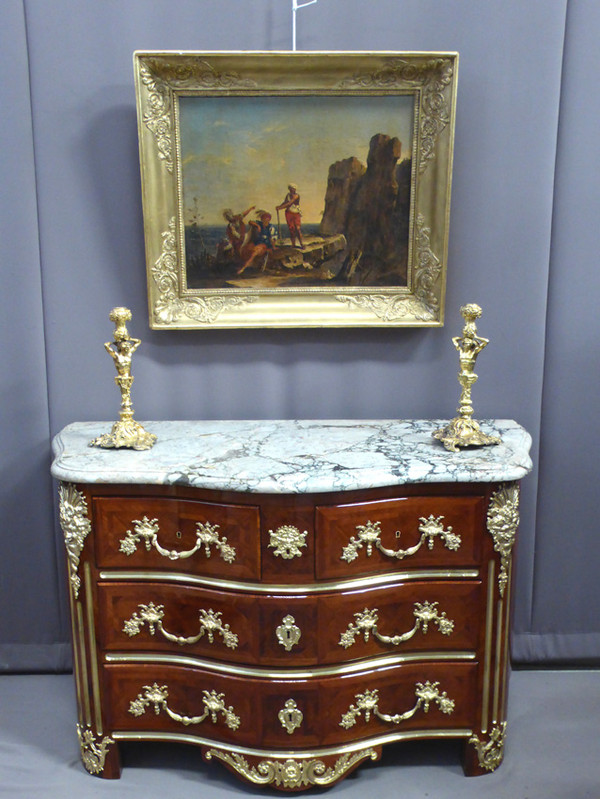 Commode En Marqueterie Style Régence