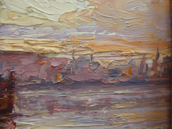 Tableau "rive Du Bosphore" Signé Robert Dumont-duparc