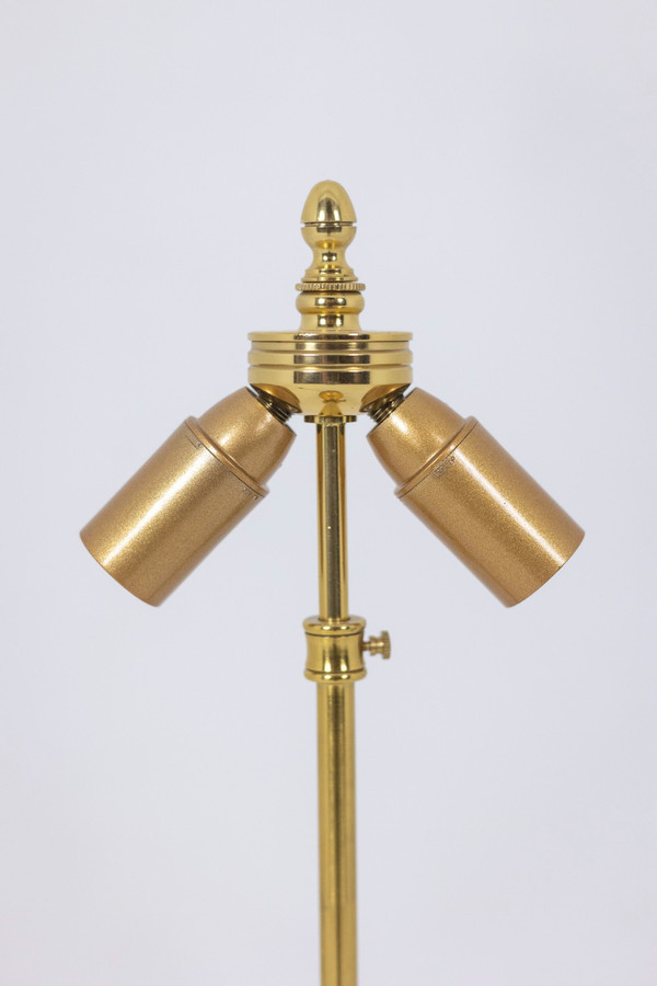 Paris porcelain and gilt bronze lamp, circa 1880