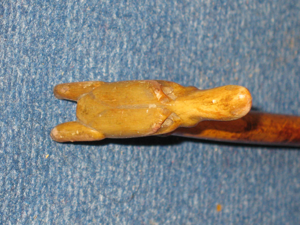 Bastone con pomello a forma di testa di levriero, fine XIX secolo