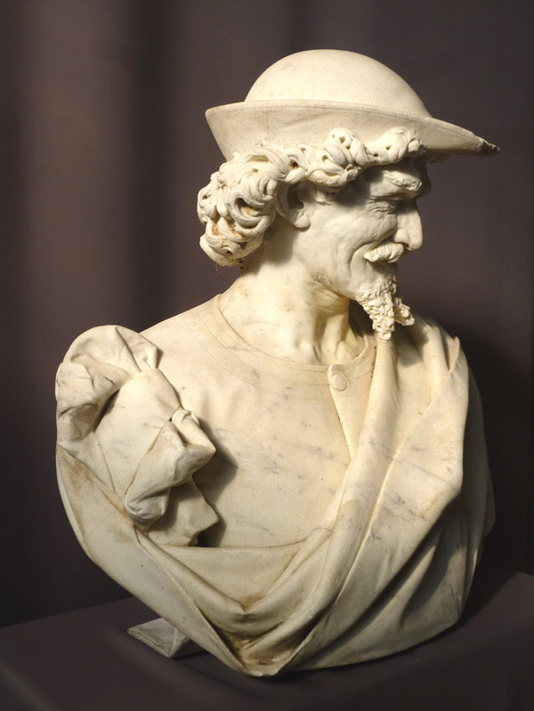 Importante Scultura in Marmo Firmata Benvenuti