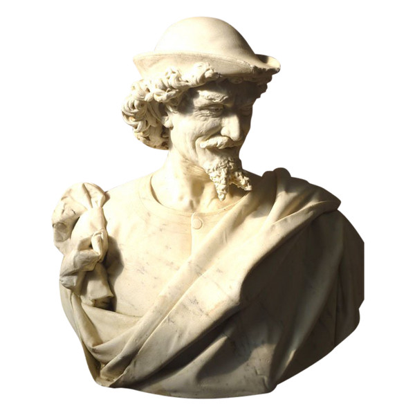 Importante Scultura in Marmo Firmata Benvenuti