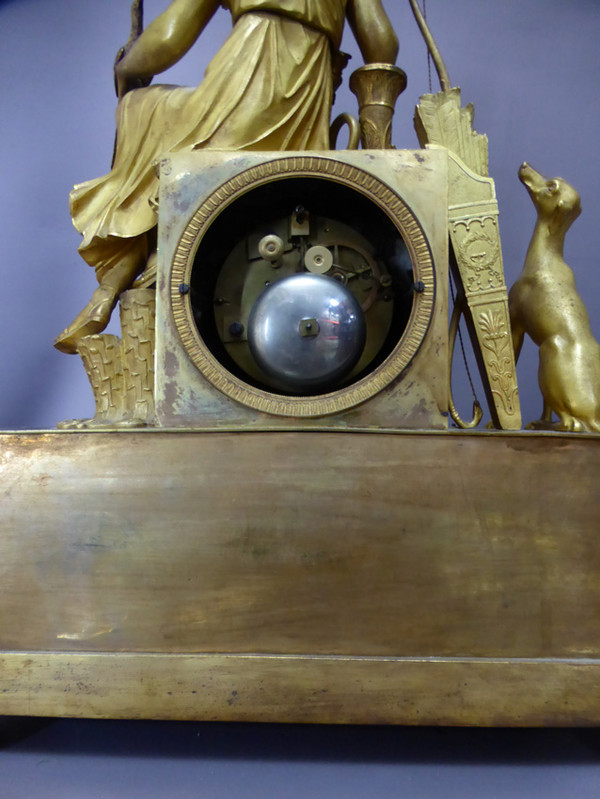 Pendulum In Gilt Bronze Empire Period