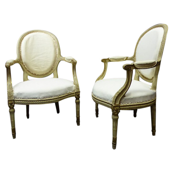Pair Of Louis XVI Style Armchairs