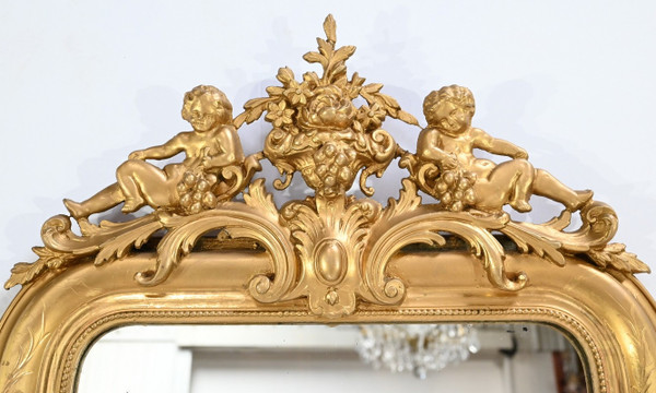 Importante Specchiera in Legno Dorato, Epoca Luigi Filippo - Metà XIX Secolo