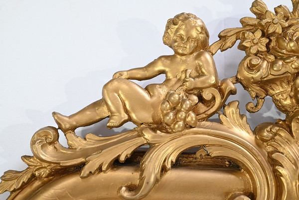 Importante Specchiera in Legno Dorato, Epoca Luigi Filippo - Metà XIX Secolo