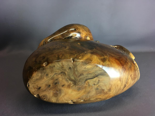 Scultura in legno, firmata "couradin