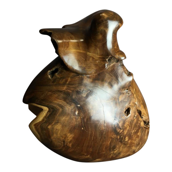 Scultura in legno, firmata "couradin