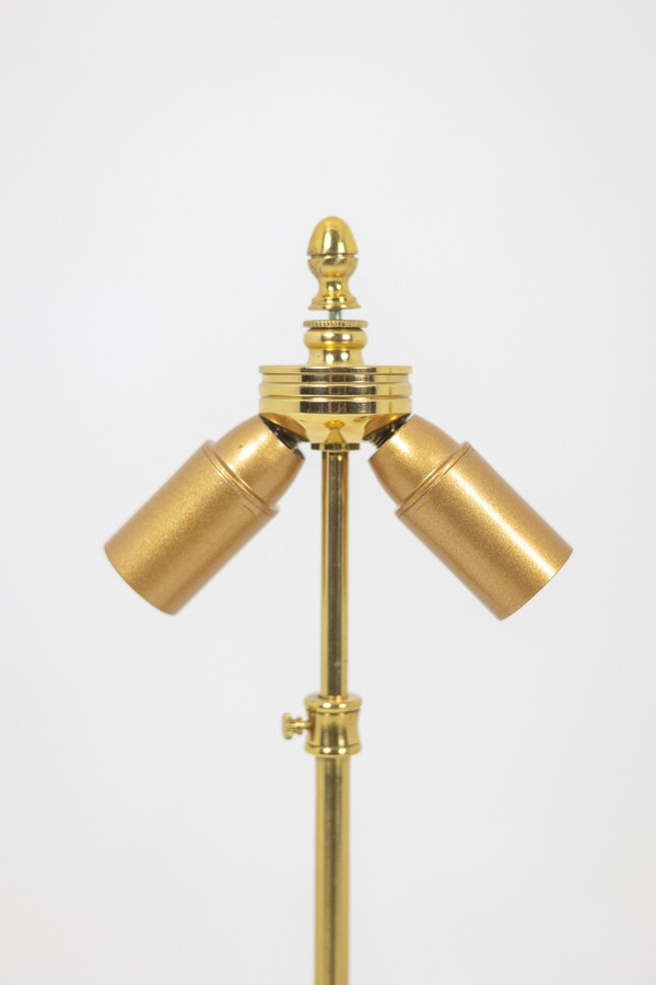 Paire de lampes en métal et bronze doré, circa 1880