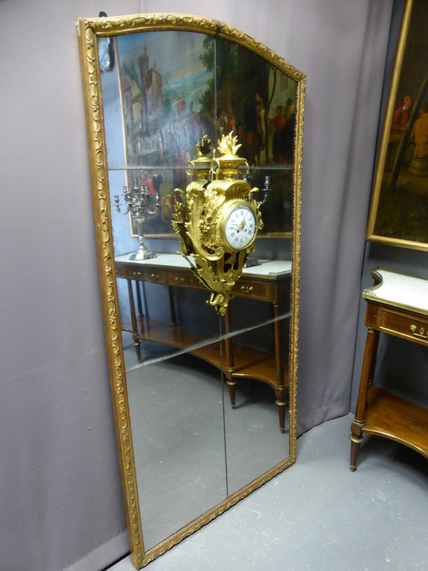 Important Mirror With Cartel, Louis XVI Period