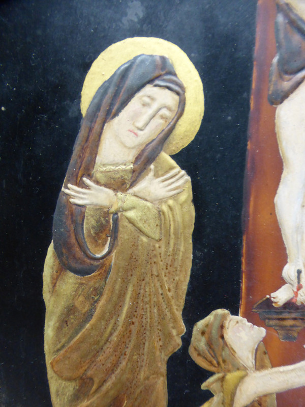 Religiöse Emaille aus dem 19. Jahrhundert