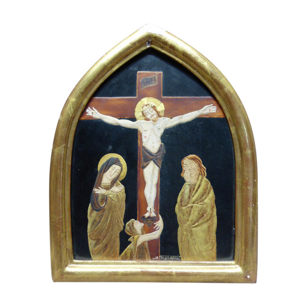 Religiöse Emaille aus dem 19. Jahrhundert