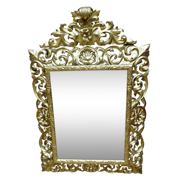 Specchio in legno dorato XIX
