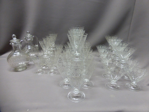 Set di bicchieri di cristallo da 44 pezzi