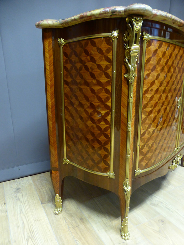 Buffet en marqueterie estampillé " Escalier de cristal Paris "