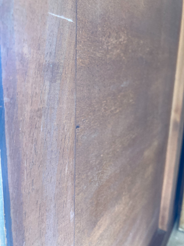 Grande pannello intarsiato in legno esotico, Tigre del Benghale, firmato Rosenau, circa 1930
