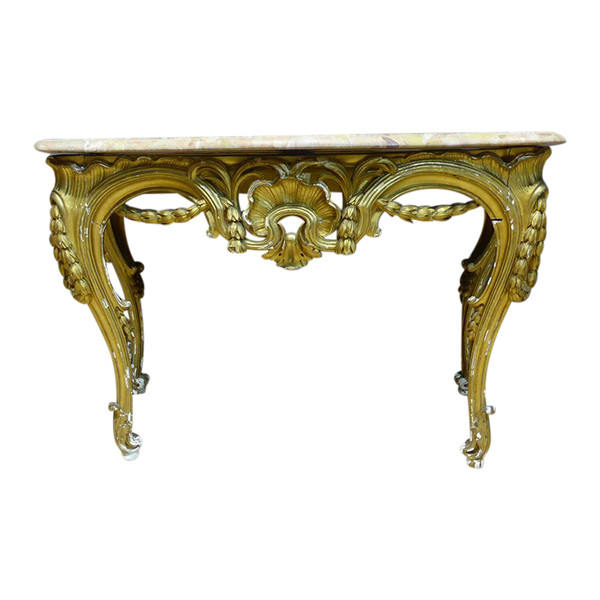 Console En Bois Doré Louis XV