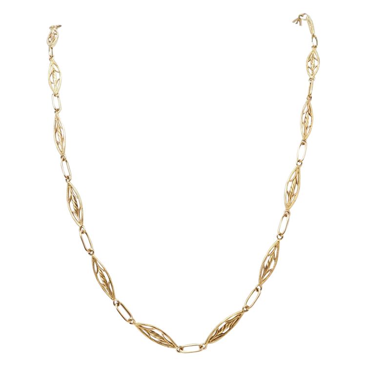 Collana in filigrana in oro giallo 18 Kt