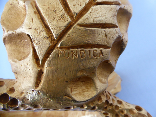 Signed Crystal And Bronze Cup