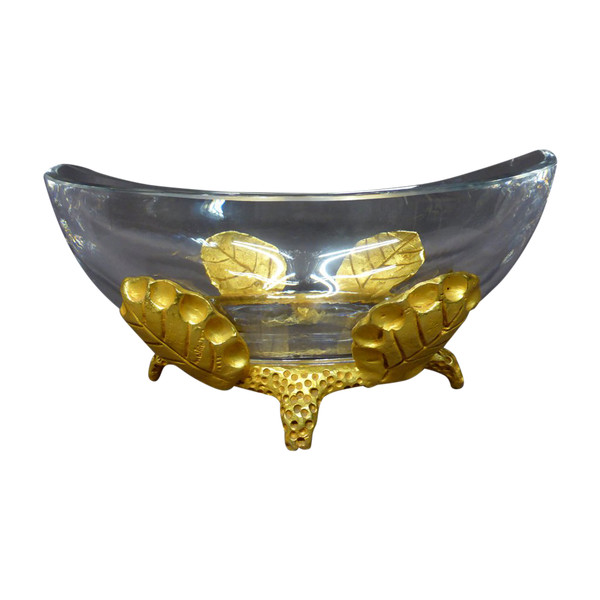 Signed Crystal And Bronze Cup