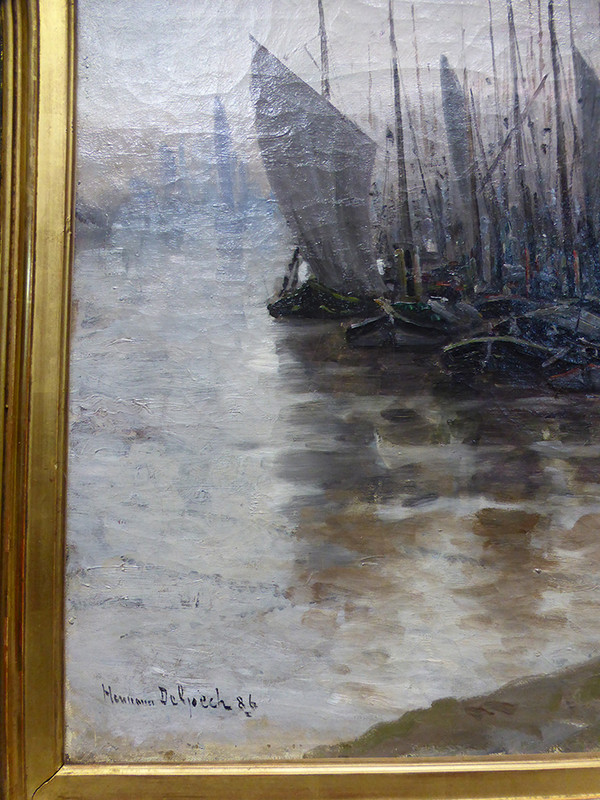 Table XIX "Boats In Port" French School H.Delpech