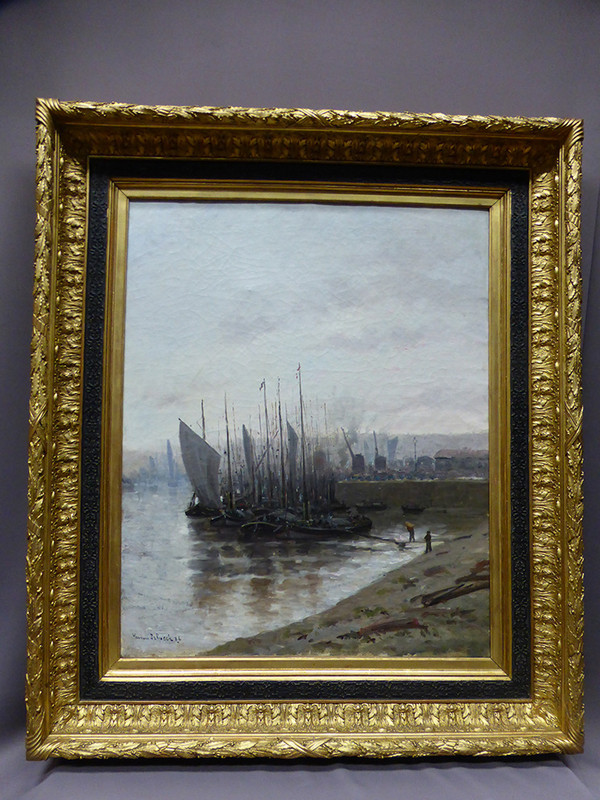 Table XIX "Boats In Port" French School H.Delpech