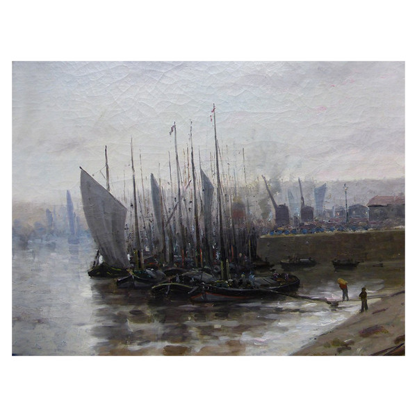 Table XIX "Boats In Port" French School H.Delpech