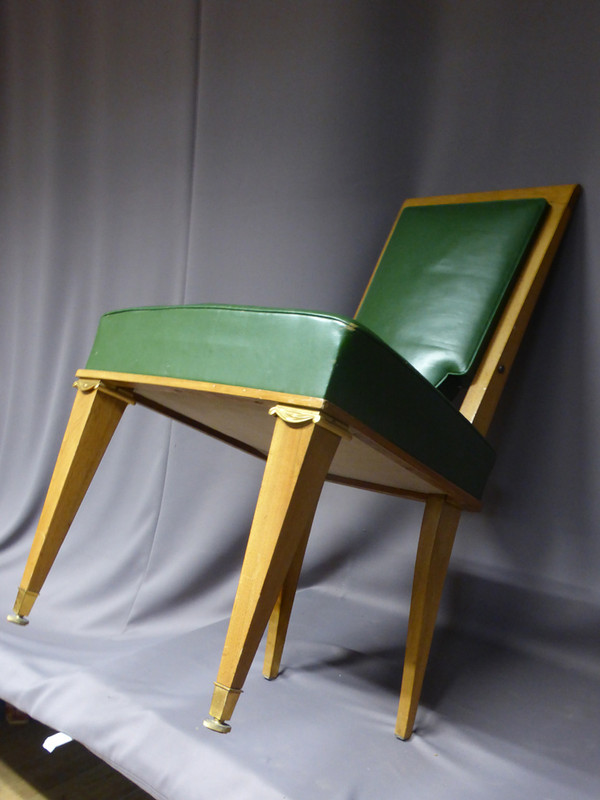 Suite aus 12 Art-Déco-Stühlen (Nachfolger von Maurice Jallot)
