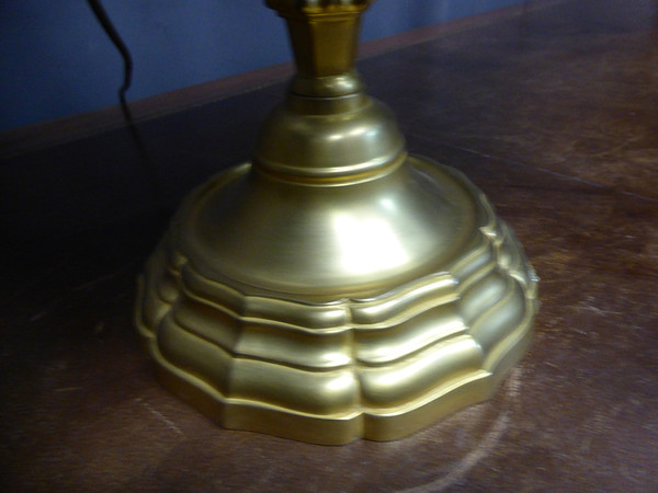 Lampada Bouillotte grande in bronzo dorato (0,90 m)