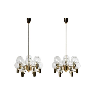 Pair Of Scandinavian Chandeliers By Hans Agne Jakobsson