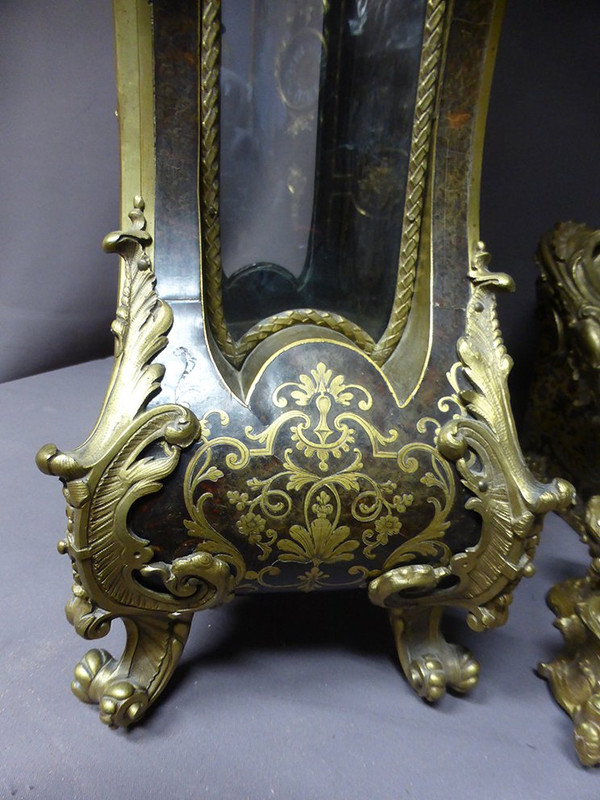 Cartel Marqueterie Boulle écaille Brune XVIII