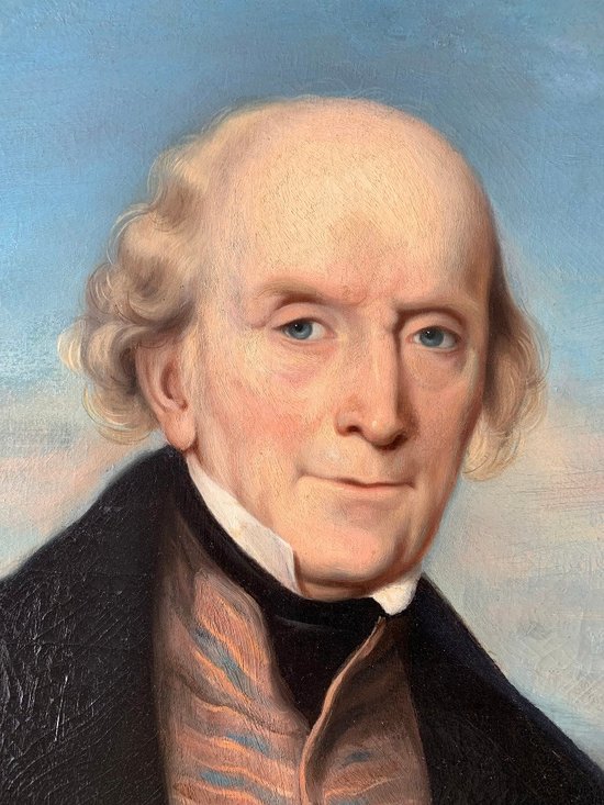 Portrait d'un gentleman par CALLANDE DE CHAMPMARTIN - XIXe - Huile sur toile signée