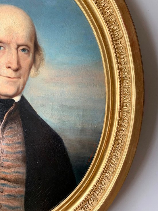 Portrait d'un gentleman par CALLANDE DE CHAMPMARTIN - XIXe - Huile sur toile signée